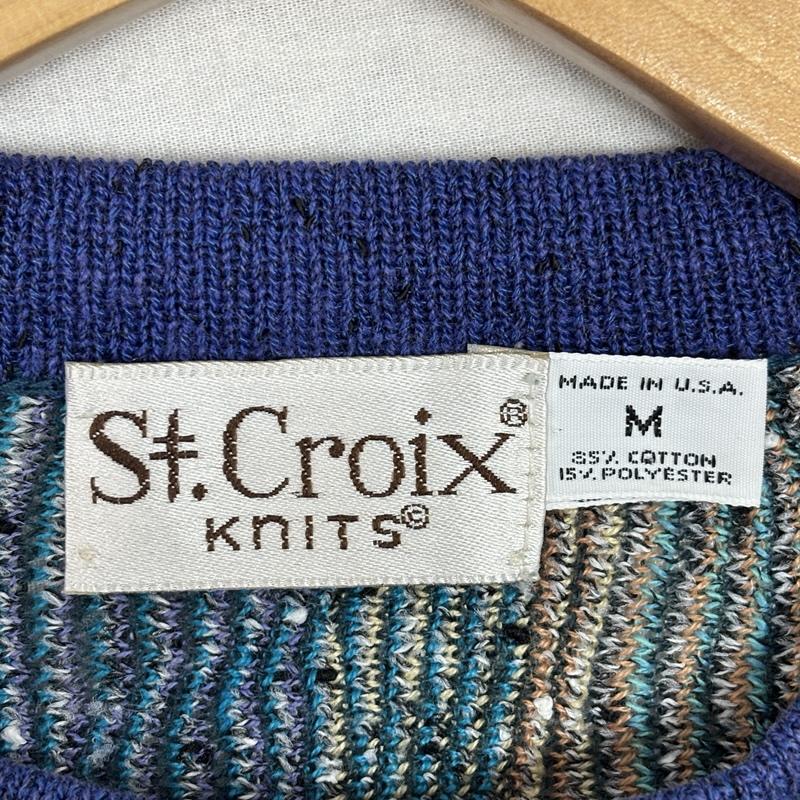 古着 USED トップス トップス St.Croix 90年代 ビンテージ USA製 総柄 コットン ニット セーター 90s VINTAGE M 総柄 メンズ USED 古着 中古 50153022