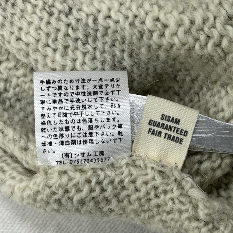 USED古着 USED/古着 ニット、セーター 長袖 sisam シサム工房 FAIRTRADE+design ヒカリノワセーター ネパール製 ウール ゴートホワイト - 白 / ホワイト / white X 灰 / グレー / gray レディース USED 古着 中古 50153093