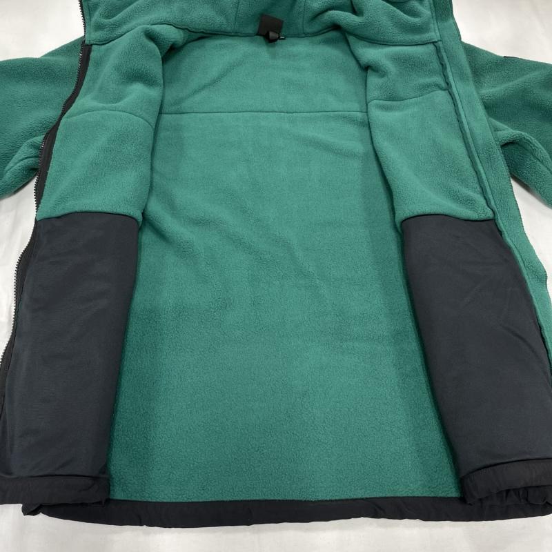 ザノースフェイス THE NORTH FACE ジャケット、上着 ジャンパー、ブルゾン デナリ ジャケット フーディー フリース ジップアップ NA72452 XL ワンポイント X ロゴ、文字 緑 / グリーン / green X 黒 / ブラック / black メンズ USED 古着 中古 50153310