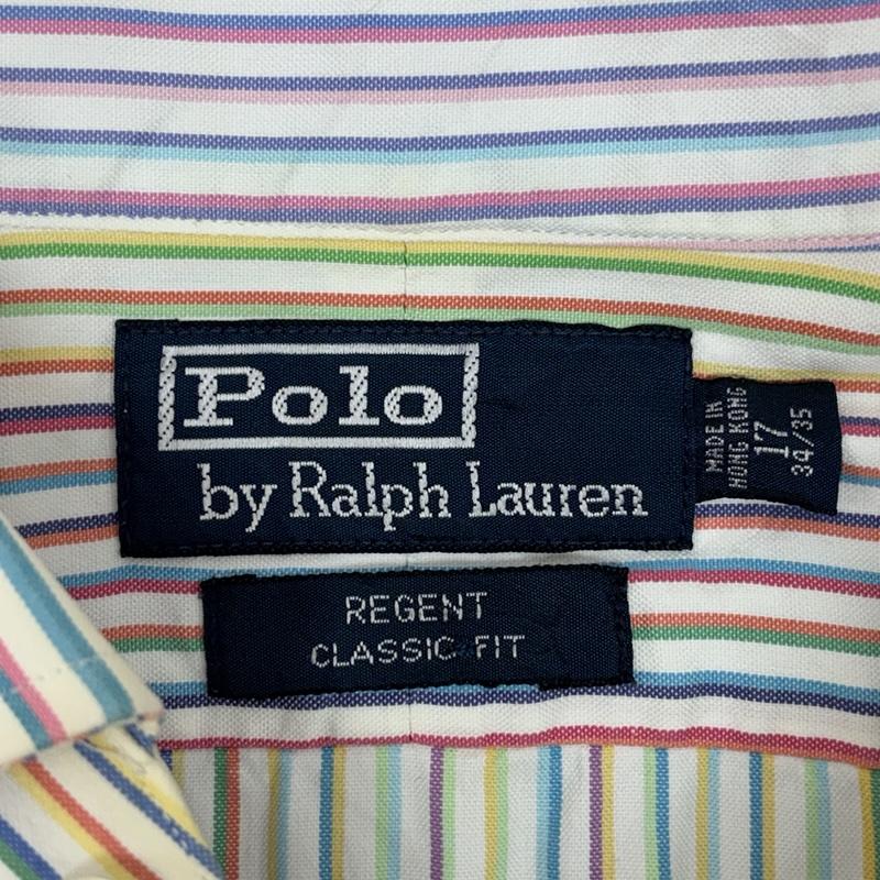 ポロバイラルフローレン Polo by RALPH LAUREN シャツ、ブラウス 長袖 90年代 ビンテージ REGENT レインボーストライプ 長袖 シャツ 90s VINTAGE - メンズ USED 古着 中古 50153524