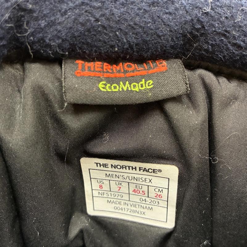 ザノースフェイス THE NORTH FACE ブーツ ショートブーツ NUPTSE BOOTIE WOOL V SHORT ヌプシ ブーティー ウール V ショート NF51979 26.0cm ロゴ、文字 X 刺繍 紺 / ネイビー / navy メンズ USED 古着 中古 50153841