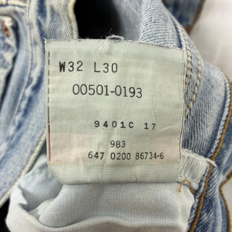 リーバイス Levi s パンツ デニム、ジーンズ 501 メキシコ製 00s ジェロニモ geronimo ペイント ストレート デニムパンツ 32インチ ロゴ、文字 メンズ USED 古着 中古 50153852