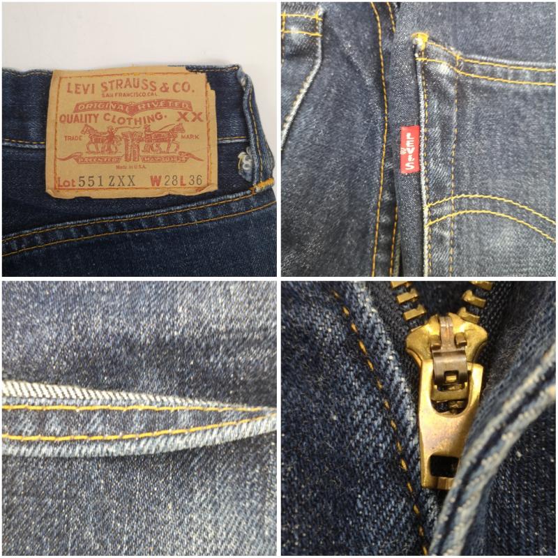 リーバイス Levi s パンツ デニム、ジーンズ 98年製 復刻 551ZXX 刻印555 バレンシア工場ビッグ E デニム パンツ 28インチ インディゴ / インディゴ / Indigo メンズ USED 古着 中古 50154088