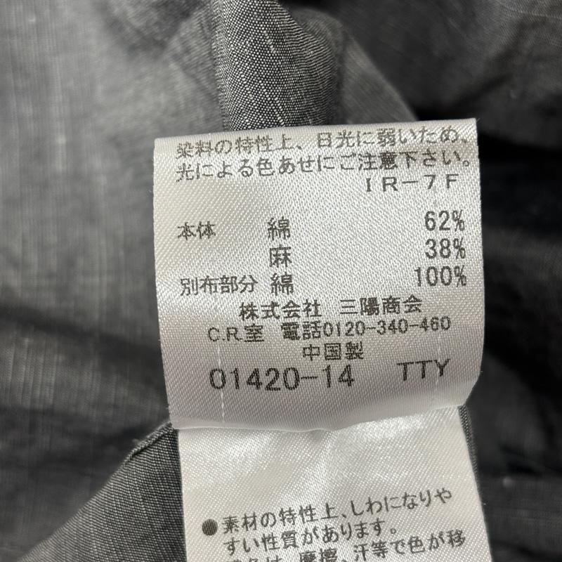 ブラックレーベル・クレストブリッジ BLACK LABEL CRESTBRIDGE シャツ、ブラウス 長袖 コットン リネン シャンブレー 長袖 シャツ 51M16-315-06 3 灰 / グレー / gray メンズ USED 古着 中古 50154319