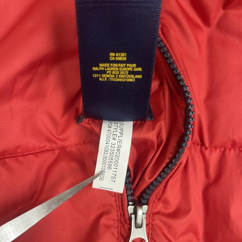 ポロバイラルフローレン Polo by RALPH LAUREN ジャケット、上着 ダウンベスト リバーシブル ダウン ベスト ビッグ ポニー ロゴ 刺繡 XL 赤 / レッド / red メンズ USED 古着 中古 50154460