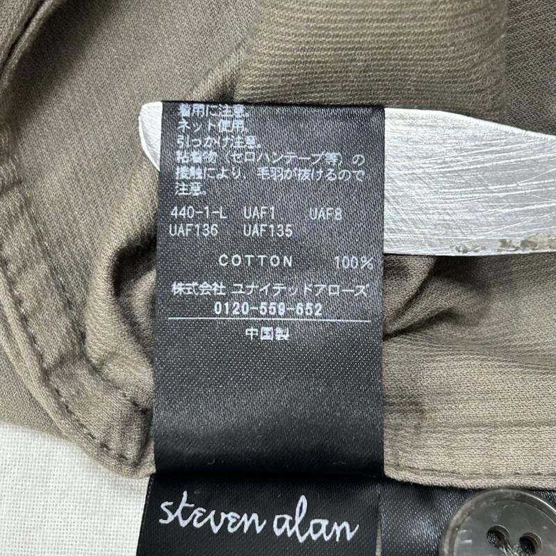 スティーブンアラン Steven Alan シャツ、ブラウス 長袖 コーデュロイ長袖シャツ くすみカラー 8111-1-491123 サイドスリット L 無地 グレージュ / グレージュ / メンズ USED 古着 中古 50154721