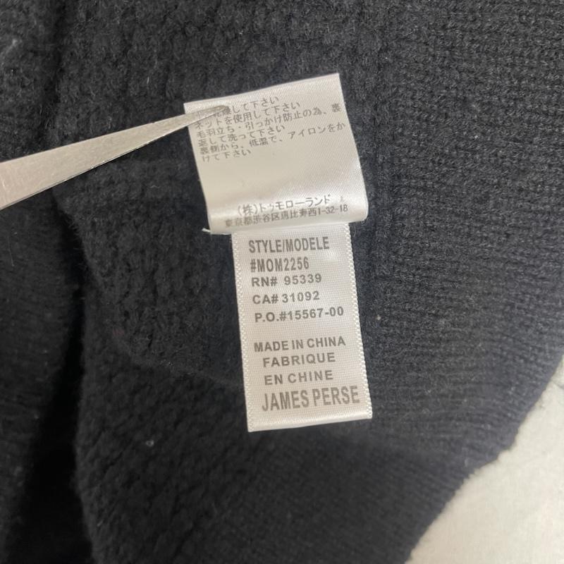 ジェームスパース JAMES PERSE パーカー 長袖 カーディガン ウール サーマル ジップ アップ フーディー 0 黒 / ブラック / black メンズ USED 古着 中古 50154894