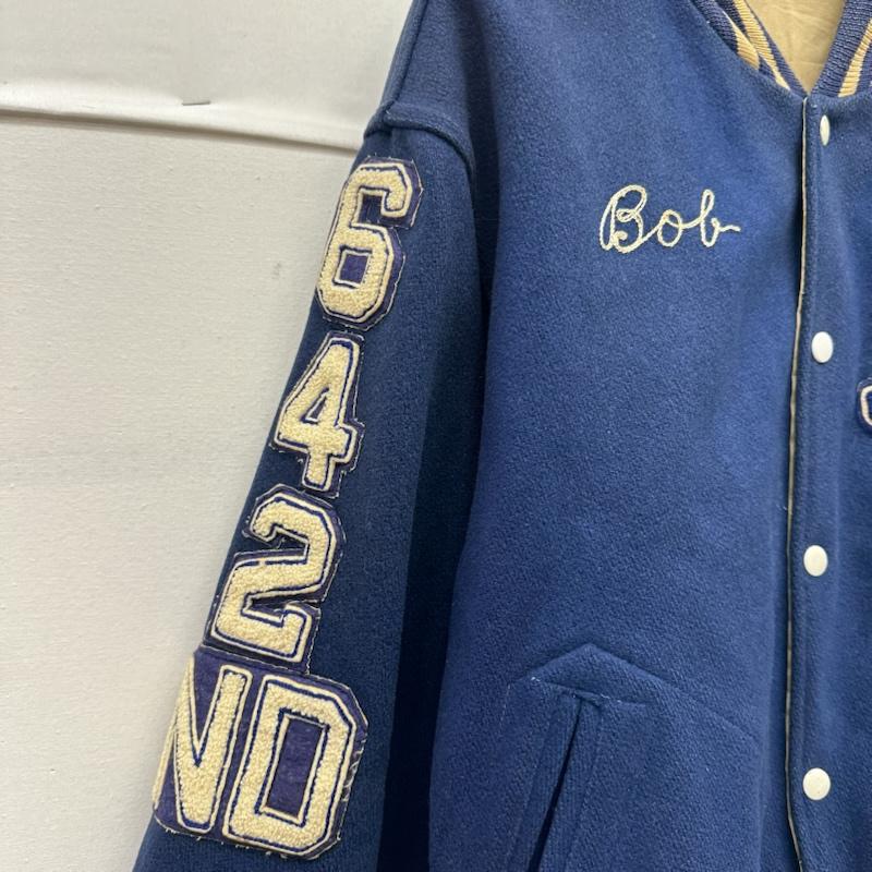 古着 USED ジャケット、上着 ジャンパー、ブルゾン 50s PEPPERRELL A.F.B ワッペン スタジャン - 青 / ブルー / blue メンズ USED 古着 中古 50154924