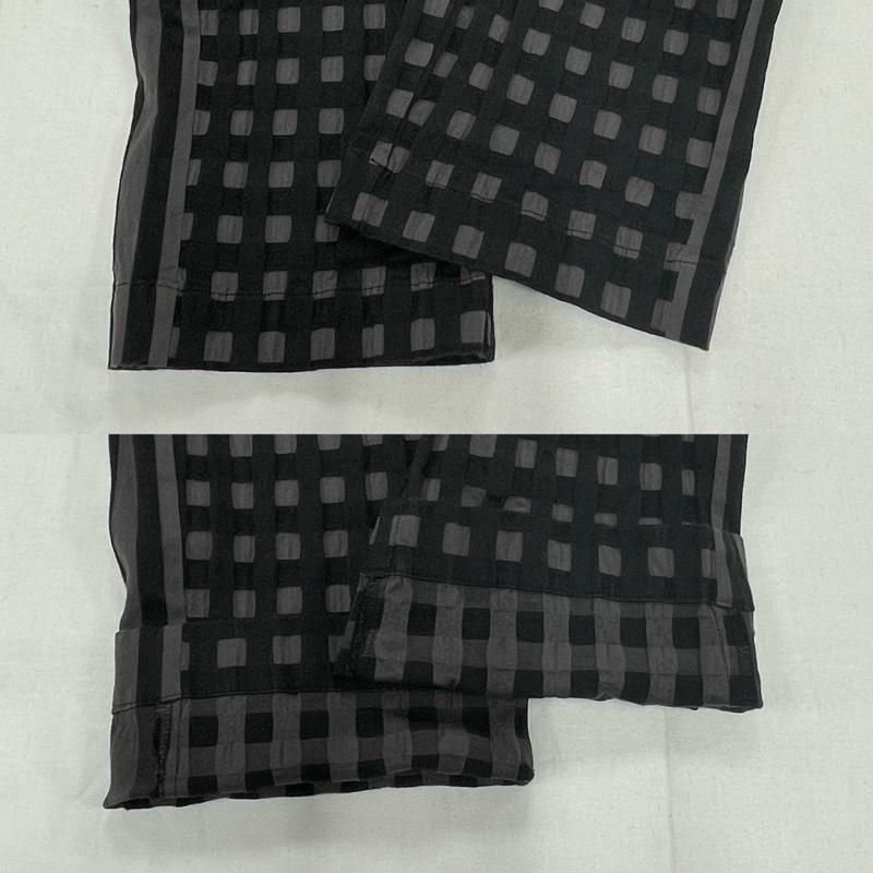 イッセイミヤケハート ISSEY MIYAKE Haat パンツ ワークパンツ、ペインターパンツ チェック柄 パンツ ストレッチ ジッパーフライ 3 チェック チャコールグレー / チャコールグレー / X 黒 / ブラック / black レディース USED 古着 中古 50155199