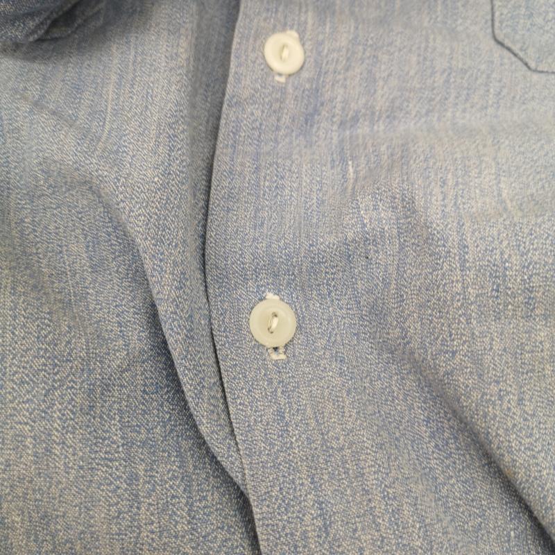 ヴィンテージ VINTAGE シャツ、ブラウス 長袖 50s 60s メトロポリタン ポリス ハケメ シャツ 青 / ブルー / blue メンズ USED 古着 中古 50155309