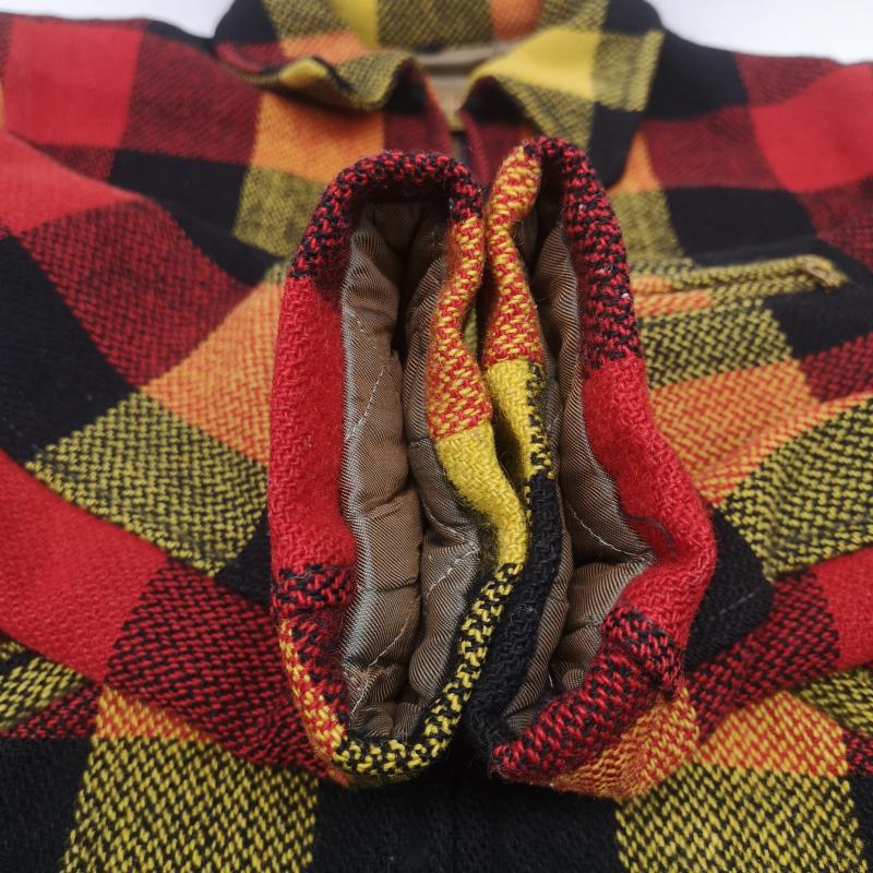 ヴィンテージ VINTAGE ジャケット、上着 ジャンパー、ブルゾン 50s North Country ウール チェック スポーツ ジャケット 黒 / ブラック / black X 赤 / レッド / red X 黄 / イエロー / yellow メンズ USED 古着 中古 50155352