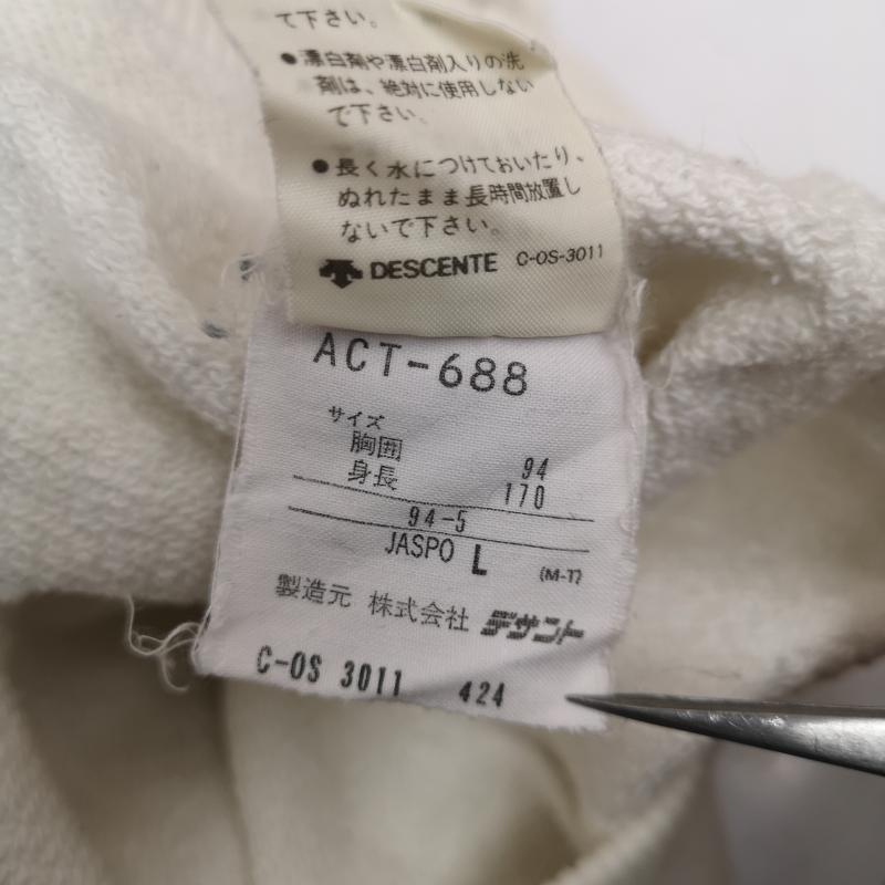 アディダス adidas トレーナー 長袖 90s ビッグロゴ オーバー プリント スウェット L 白 / ホワイト / white メンズ USED 古着 中古 50155363