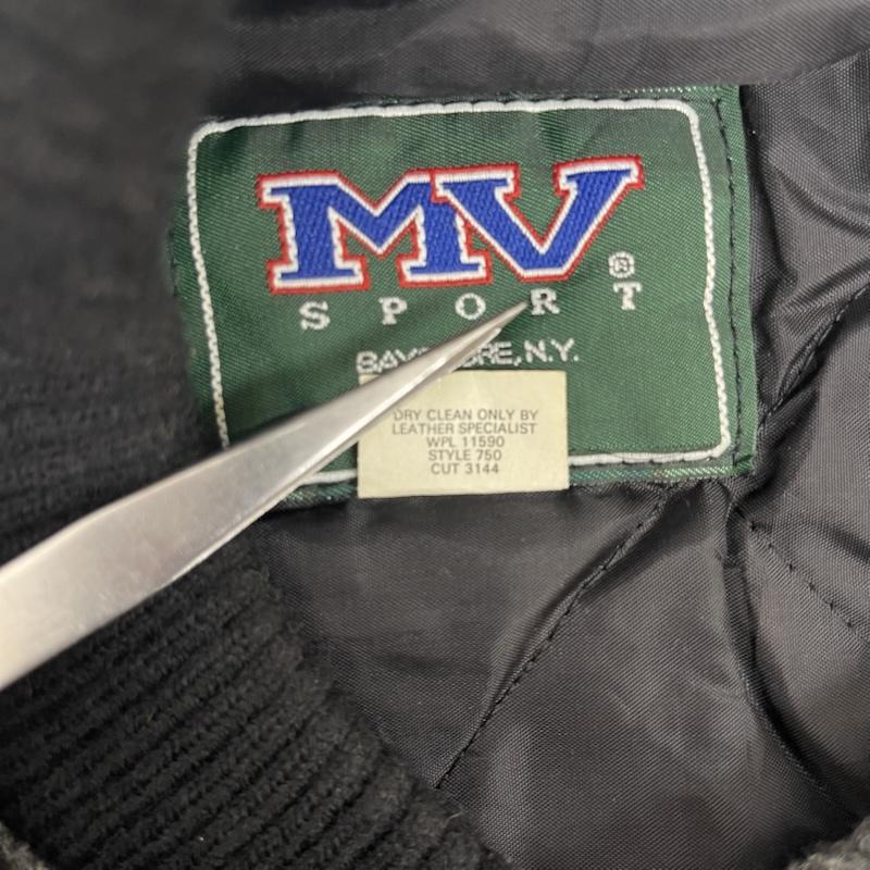エムブイスポーツ MV sport ジャケット、上着 ジャンパー、ブルゾン 90s USA製 ウール メルトン レザー アワード ジャケット L 灰 / グレー / gray メンズ USED 古着 中古 50155378