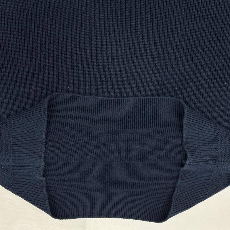 エルエルビーン L.L.Bean ニット、セーター 長袖 80s USA製 ハーフボタン プルオーバー コットン ニット セーター XL ロゴ、文字 X 刺繍 紺 / ネイビー / navy メンズ USED 古着 中古 50155539
