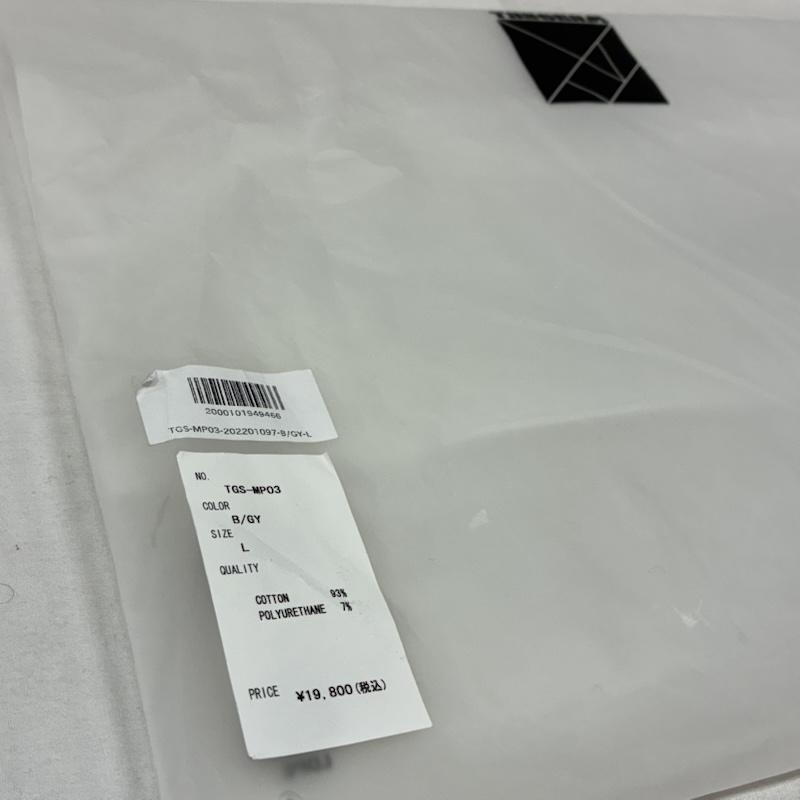 古着 USED パンツ チノパン TANGRAM タングラム BASIC LOGO CHINO PANTS ワンタック ワイド ストレッチ チノ パンツ TGS-MP03 L ロゴ、文字 X 刺繍 水色 / ライトブルー / メンズ USED 古着 中古 50155560