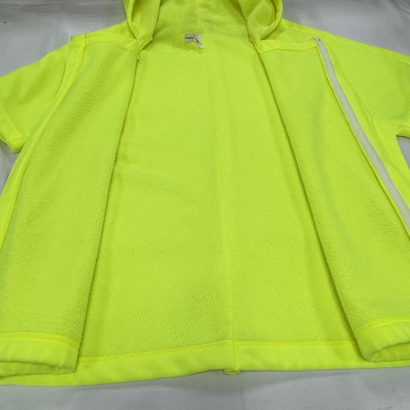コムデギャルソン COMME des GARCONS パーカー 半袖 蛍光 イエロー フード 半袖 フルジップ パーカー S 無地 黄緑 / イエローグリーン / レディース USED 古着 中古 50155607