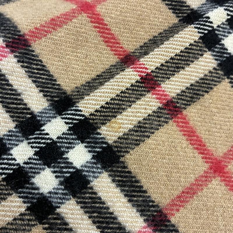 バーバリーズ BURBERRYS マフラー マフラー イングランド製 ノバチェック カシミヤ フリンジ マフラー - チェック レディース USED 古着 中古 50155726