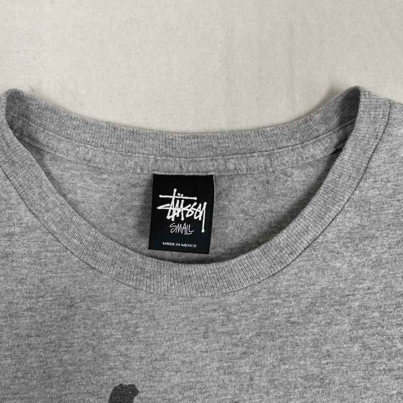 ステューシー STUSSY Tシャツ 半袖 BEACH MOB TEE ロゴ プリント Tシャツ S 灰 / グレー / gray メンズ USED 古着 中古 50156125