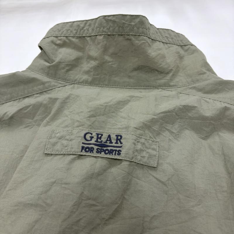 古着 USED ジャケット、上着 ジャンパー、ブルゾン GEAR FOR SPORTS 刺繍 ロゴ ナイロン ジャケット フルジップ ブルゾン L 無地 X ロゴ、文字 X 刺繍 カーキ / カーキ / khaki X 青 / ブルー / blue メンズ USED 古着 中古 50156232
