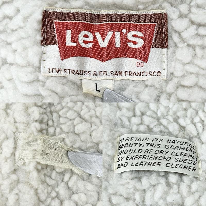 ヴィンテージ VINTAGE ベスト ベスト 70s Levi s リーバイス スウェードボアベスト ムートン ベージュ L L 無地 ベージュ / ベージュ / beige メンズ USED 古着 中古 50156422