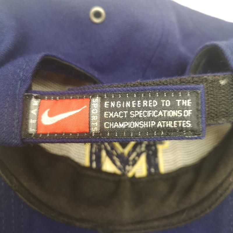 ナイキ NIKE 帽子 キャップ 90s MICHIGAN TEAM キャップ 刺繍ロゴ - 青 / ブルー / blue メンズ USED 古着 中古 50156514