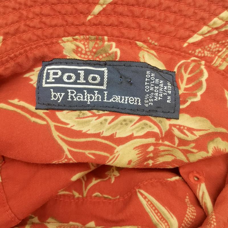 ポロバイラルフローレン Polo by RALPH LAUREN 帽子 ハット 90s 和柄 バケット ハット - 赤 / レッド / red メンズ USED 古着 中古 50156524