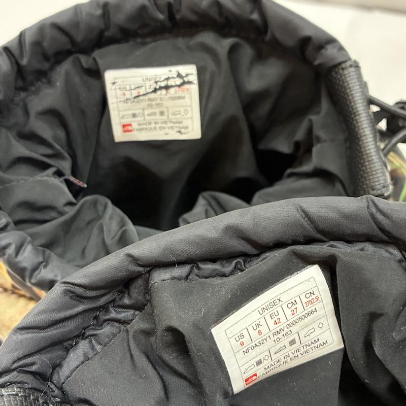 シュプリーム×ノースフェイス Supreme×THE NORTH FACE ブーツ ショートブーツ 16AW Nuptse Bootie ヌプシ ブーティ 27.0cm 総柄 X カモフラージュ柄・迷彩 X ロゴ、文字 メンズ USED 古着 中古 50156622