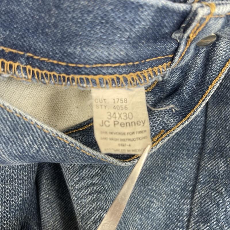 ジェーシーペニー JCPENNEY パンツ デニム、ジーンズ メキシコ製 ワイド ストレート デニム パンツ 34インチ インディゴ / インディゴ / Indigo メンズ USED 古着 中古 50156631