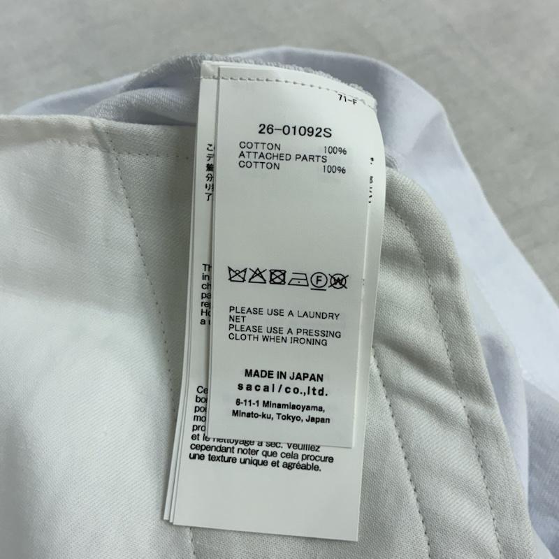 サカイ Sacai Tシャツ 半袖 26ss Carhartt カーハート コラボ 26-01092S コットン ジャージー クルーネック Tシャツ 4 ロゴ、文字 白 / ホワイト / white メンズ USED 古着 中古 50156835