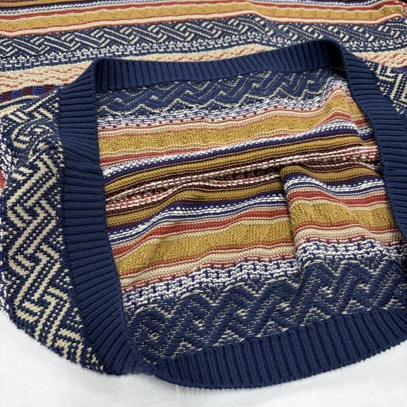 ケンゾー KENZO ニット、セーター 半袖 Vネック 薄手 半袖 ニット セーター 総柄 ネイティブ OLD オールド - 総柄 マルチカラー / マルチカラー / multicolor メンズ USED 古着 中古 50157062