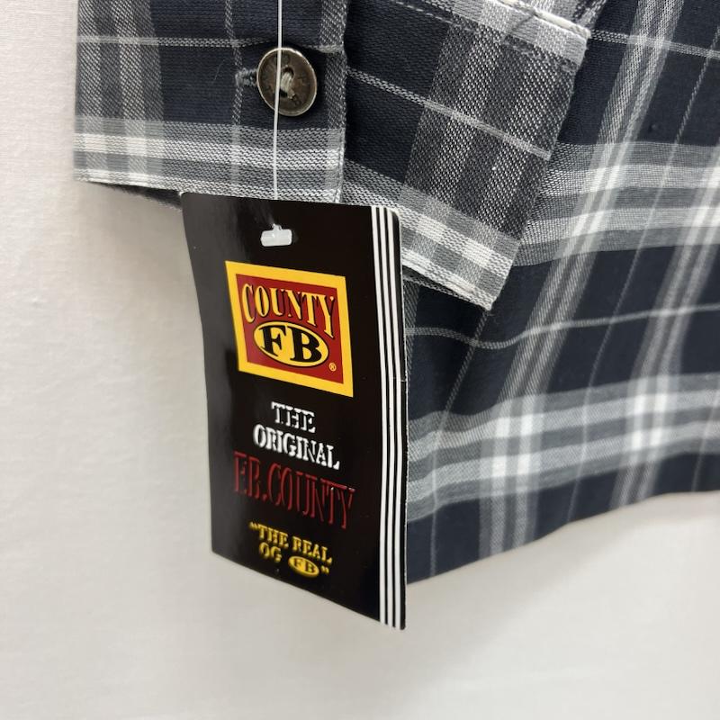 古着 USED シャツ、ブラウス 長袖 FB COUNTY チェックシャツ チカーノ ギャング ウェッサイ L 紺 / ネイビー / navy X 灰 / グレー / gray メンズ USED 古着 中古 50157102