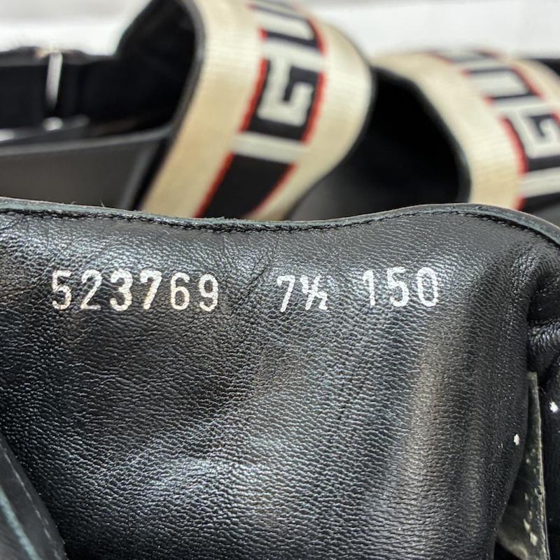 グッチ GUCCI サンダル サンダル ストライプ テープ ロゴ ストラップ サンダル 26.0cm ロゴ、文字 黒 / ブラック / black メンズ USED 古着 中古 50157153