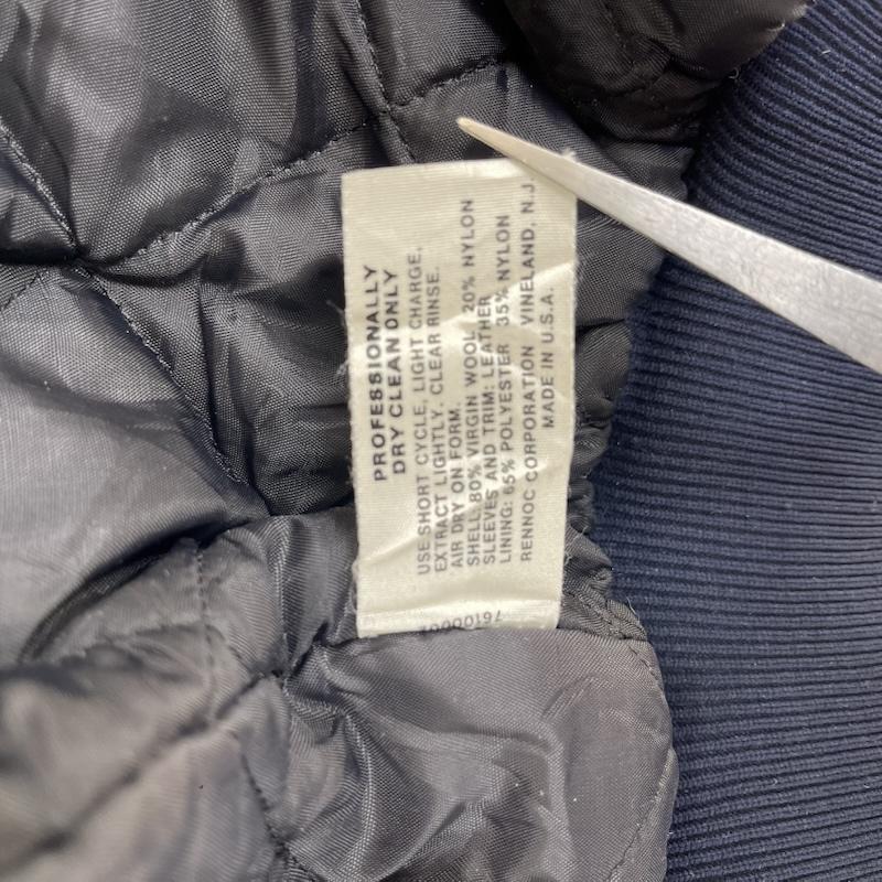 古着 USED ジャケット、上着 ジャンパー、ブルゾン RENNOC USA製 スタジアム ジャンパー 袖 レザー スタジャン XL 紺 / ネイビー / navy メンズ USED 古着 中古 50157159