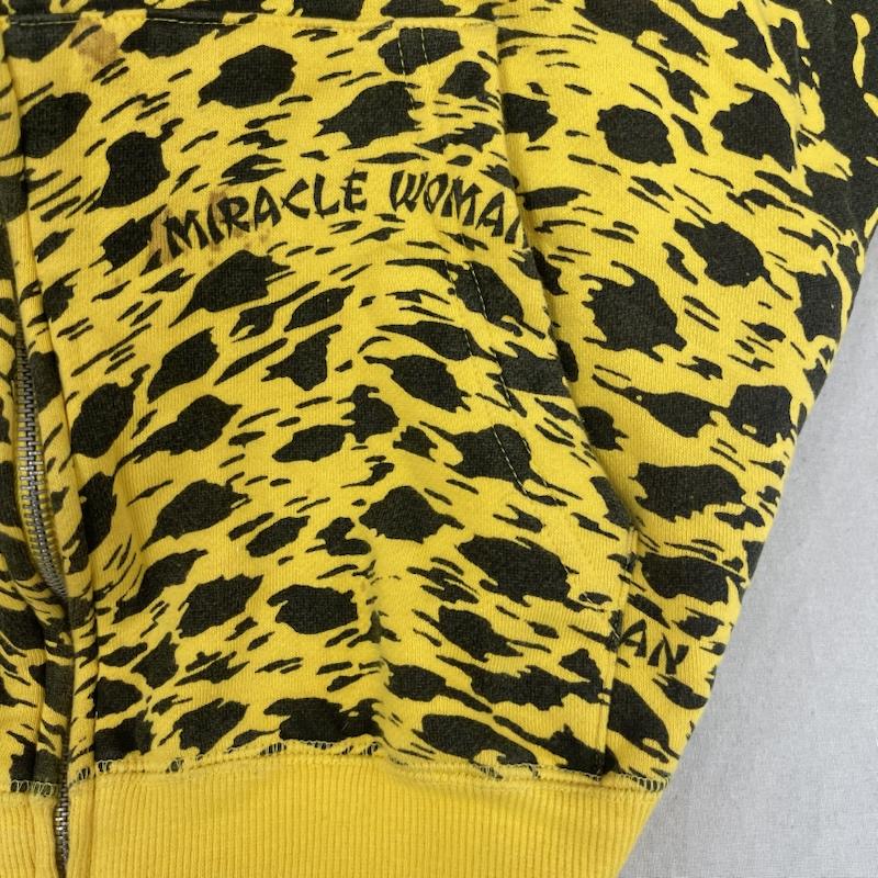 クリームソーダ CREAMSODA パーカー 長袖 レオパード ヒョウ柄 ダブル ジップ パーカー L 黄 / イエロー / yellow メンズ USED 古着 中古 50157189