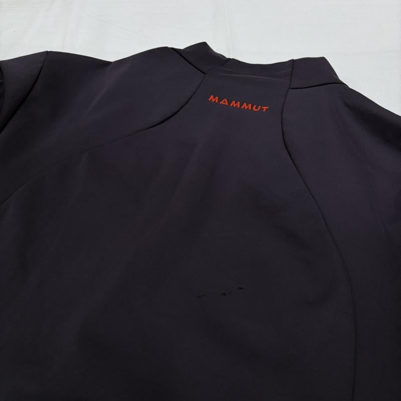 マムート Mammut トップス トップス ソフトシェル トラックジャケット ジャージ フルジップ L ワンポイント X ロゴ、文字 X 刺繍 黒 / ブラック / black X 灰 / グレー / gray X 赤 / レッド / red メンズ USED 古着 中古 50157274