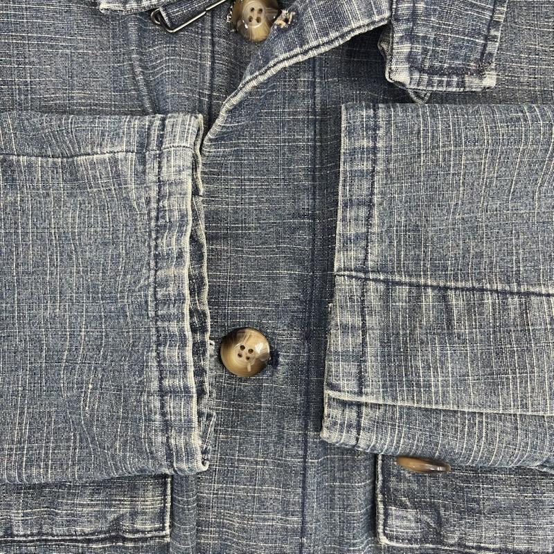 エドウィン EDWIN コート コート一般 ロング デニム ギミック コットン ジャケット コート M インディゴ / インディゴ / Indigo メンズ USED 古着 中古 50157481