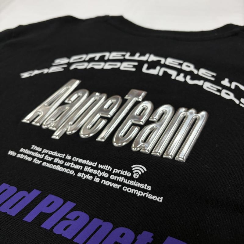 エーエイプバイアベイシングエイプ AAPE BY A BATHING APE Tシャツ 半袖 BIG LOGO ロゴ 両面 プリント 3D 半袖 Tシャツ M ロゴ、文字 X プリント 黒 / ブラック / black X マルチカラー / マルチカラー / multicolor メンズ USED 古着 中古 50157494