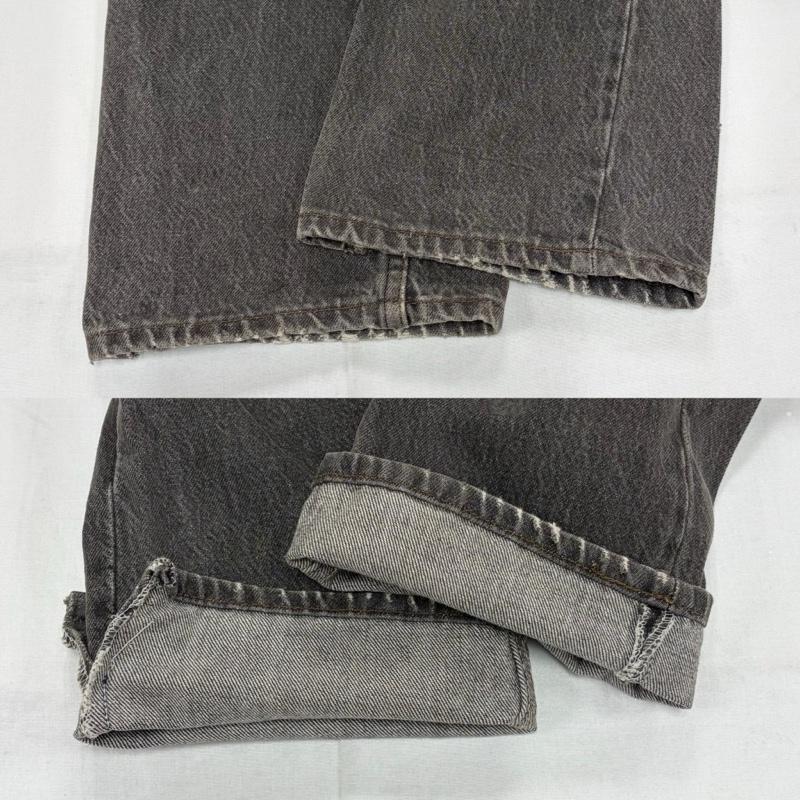 リーバイス Levi s パンツ デニム、ジーンズ 90s 501 デニム ジーンズ 後染め ボタンフライ 刻印653 W31 L32 USA製 31インチ 無地 黒 / ブラック / black メンズ USED 古着 中古 50157685
