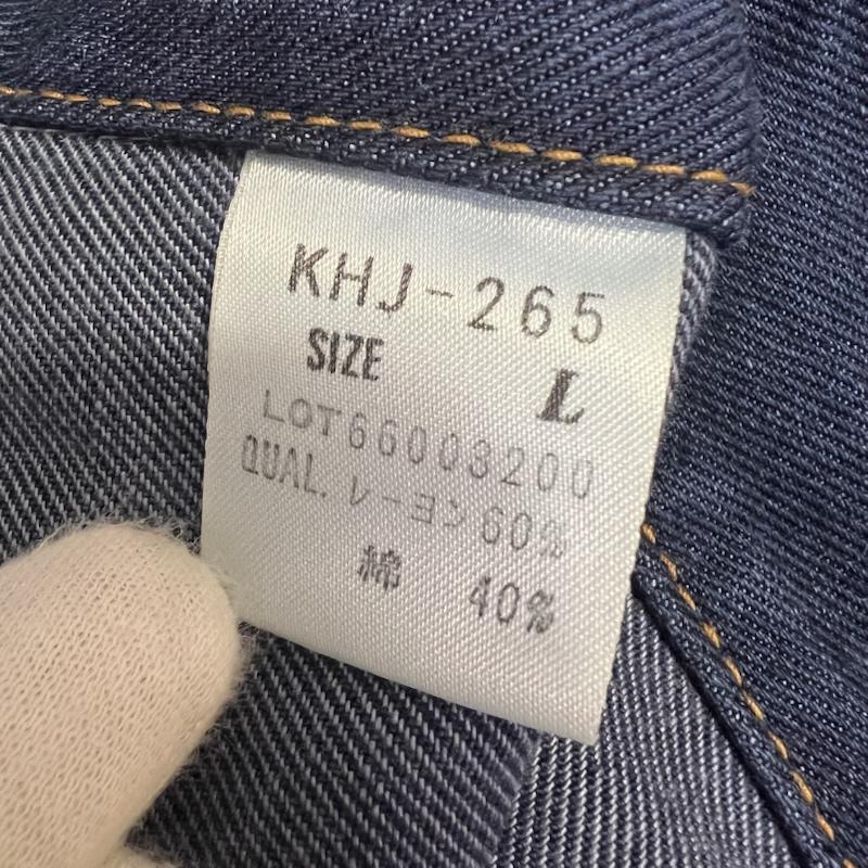 ケンゾージーンズ KENZOJEANS ジャケット、上着 ジャンパー、ブルゾン フラワー刺繍 バックロゴ デニムジャケット ビンテージ 80s 90s 北斎タグ L インディゴ / インディゴ / Indigo メンズ USED 古着 中古 50157801