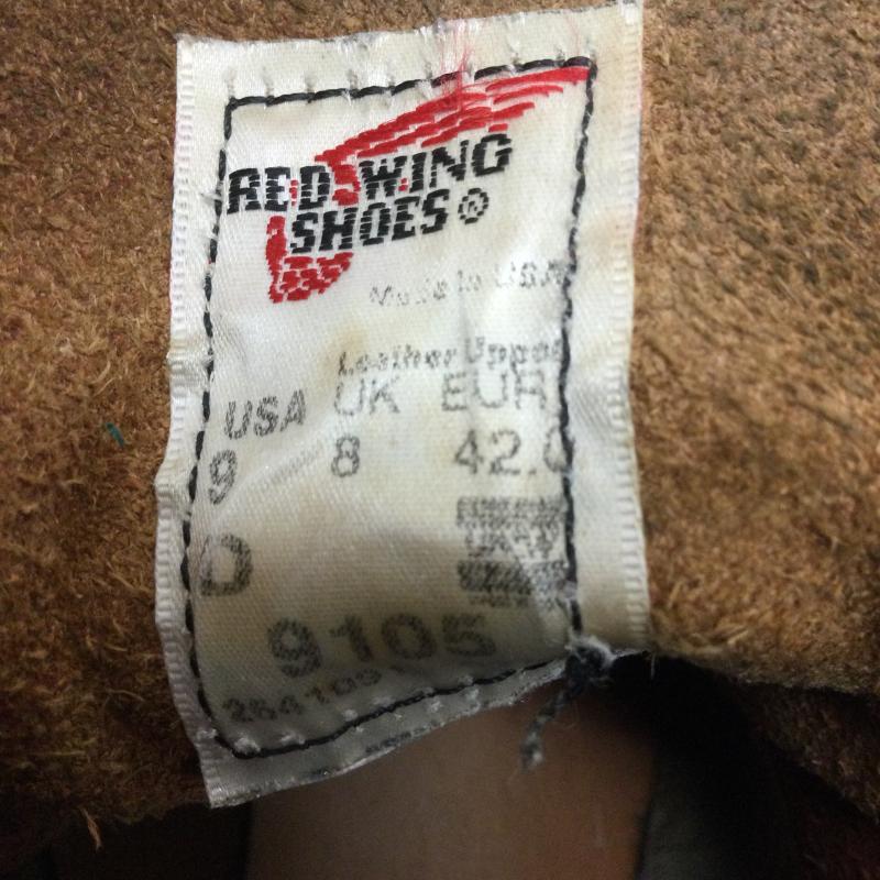 レッドウィング RED WING ブーツ ショートブーツ レッドウィング REDWING 9105 6INCH ROUND TOE BOOT RED BROWN D ワイズ 6インチ ラウンドトゥ ブーツ ワークブーツ US:9 茶 / ブラウン / brown メンズ USED 古着 中古 50158001