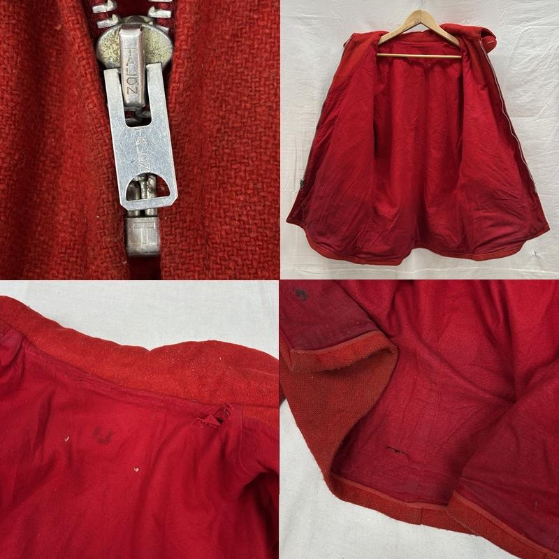 ヴィンテージ VINTAGE ジャケット、上着 ジャンパー、ブルゾン TALON ZIP デカタロン ウール ハンティング ジャケット - 赤 / レッド / red メンズ USED 古着 中古 50158158