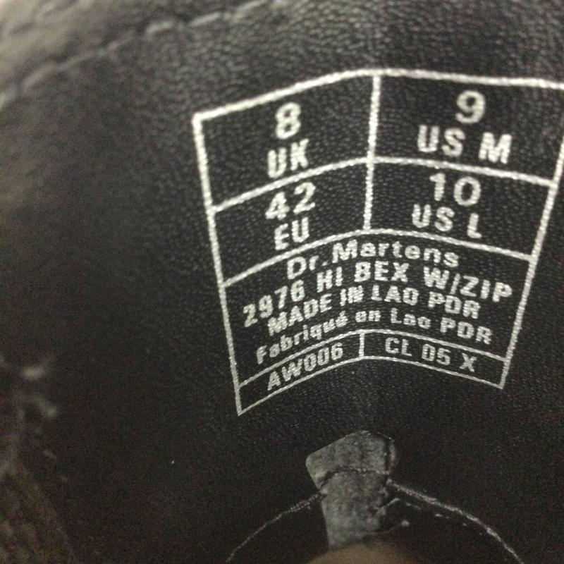 ドクターマーチン Dr.Martens ブーツ 一般 Dr.Martens ドクターマーチン レザーシューズ 2976 Hi Bex w/zip Black Smooth 27844001 サイドゴア チェルシーブーツ UK:8 黒 / ブラック / black メンズ USED 古着 中古 50158445