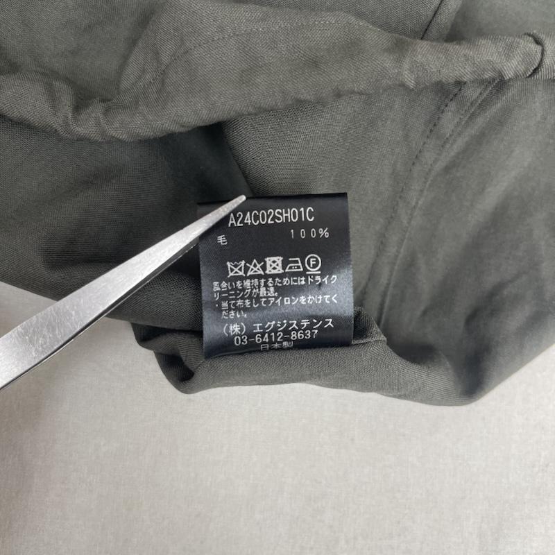 マーカウェア markaware シャツ、ブラウス 半袖 日本製 ウール プルオーバー スポーツ シャツ a24c02sh01c 2 オリーブグリーン / オリーブグリーン / メンズ USED 古着 中古 50158507
