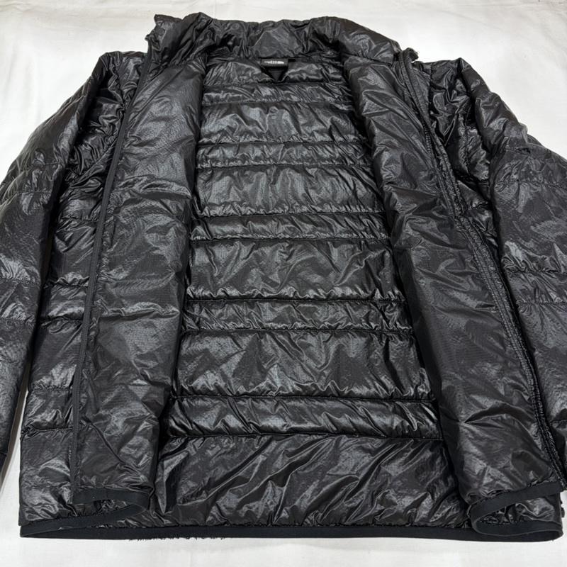 ザノースフェイス THE NORTH FACE ジャケット、上着 ダウンジャケット LIGHT HEAT JACKET ジップ 光沢 ダウン ジャケット nd18174 ライト 軽量 M ロゴ、文字 X 刺繍 黒 / ブラック / black X 白 / ホワイト / white メンズ USED 古着 中古 50158686