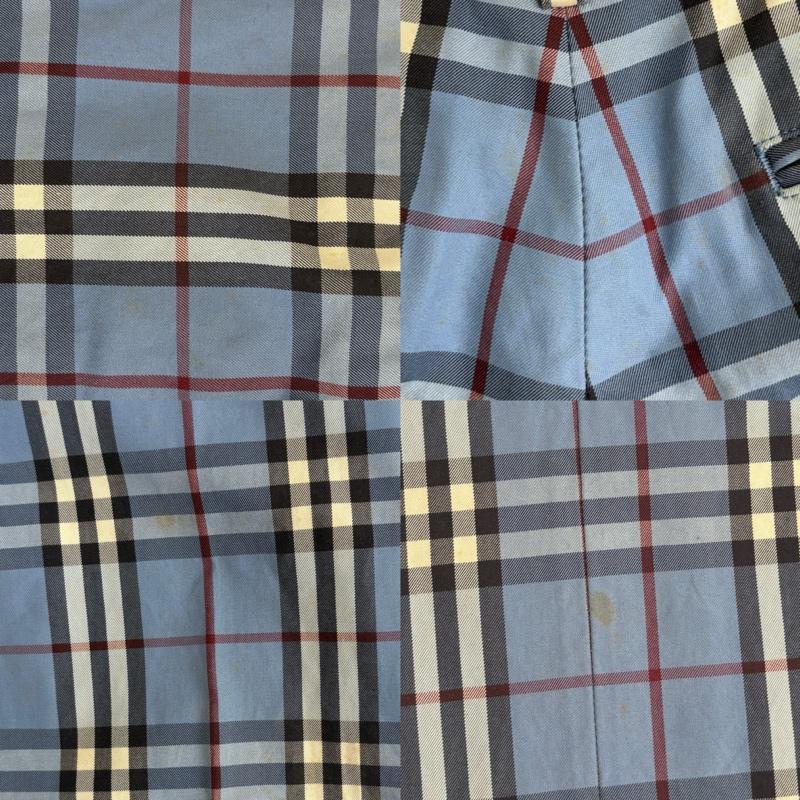 バーバリーブラックレーベル BURBERRY BLACK LABEL パンツ スラックス ノバチェック柄 コットン スラックス パンツ BMS50-911-24 青 / ブルー / blue メンズ USED 古着 中古 50158913