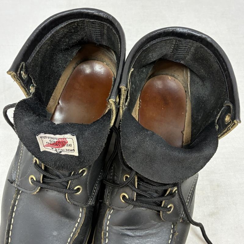 レッドウィング RED WING ブーツ ショートブーツ 90s 羽タグ 8130 アイリッシュセッター ブラッククローム モックトゥ ワーク ブーツ US:8.5 メンズ USED 古着 中古 50159023