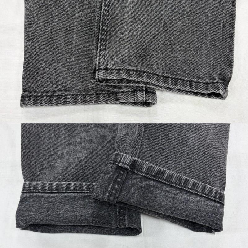 ゲス Guess パンツ デニム、ジーンズ 90s USA製 テーパード ブラックデニム ヴィンテージ 三角ロゴ 32インチ ロゴ、文字 黒 / ブラック / black メンズ USED 古着 中古 50159121
