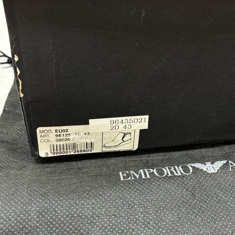 エンポリオアルマーニ EMPORIO ARMANI ブーツ ショートブーツ スクエアトゥ レザー ショート ブーツ 革靴 イタリア製 43 27.0cm メンズ USED 古着 中古 50159133
