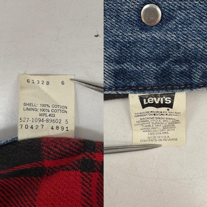 リーバイス Levi s ジャケット、上着 ジャケット、ブレザー 90s ボタン裏 527 USA製 ネル生地 ライナー デニムジャケット Gジャン 70427 青 / ブルー / blue メンズ USED 古着 中古 50159142