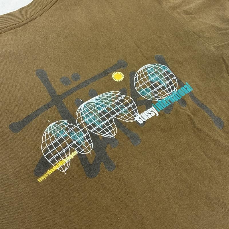 ステューシー STUSSY Tシャツ 半袖 90s USA製 紺タグ 両面 プリント クルーネック Tシャツ シングルステッチ オールド ヴィンテージ M メンズ USED 古着 中古 50159227